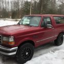 1994 Red Ford Bronco thumbnail