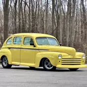 1947 Yellow Ford 4 Door Sedan Fordor thumbnail