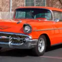1957 Red Chevrolet Bel Air/150/210 thumbnail