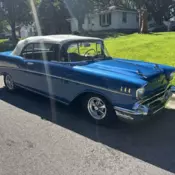 1957 Blue Chevrolet Bel Air/150/210 thumbnail