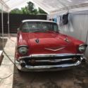 1957 Red Chevrolet Bel Air/150/210 thumbnail