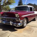 1956 MAROON/WHITE Chevrolet Bel Air/150/210 thumbnail