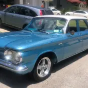 1961 aqua blue Chevrolet Corvair thumbnail
