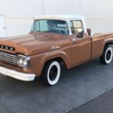 1959 2 tone white and brown Ford F-100 thumbnail