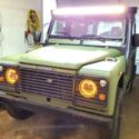 1987 Raptor green and black Land Rover Defender thumbnail