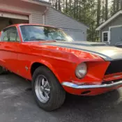 1967 Orange Ford Mustang thumbnail