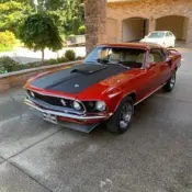 1969 Red Ford Mustang thumbnail