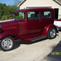 1930 Rose red metalic Ford Model A Street Rod thumbnail
