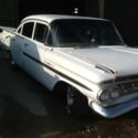 1959 White Chevrolet Bel Air/150/210 thumbnail