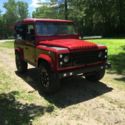 1991 Red Land Rover Defender thumbnail