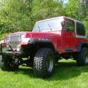 1989 Red Jeep Wrangler thumbnail