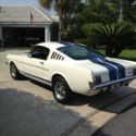 1965 Wimbledon White/Lemans Blue Ford Mustang thumbnail
