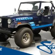 1985 Blue Jeep CJ thumbnail