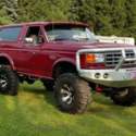 1991 Burgundy Ford Bronco thumbnail