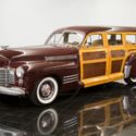 1941 Burgundy Cadillac Series 61 Woodie Station Wagon thumbnail
