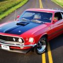 1969 Red Ford Mustang thumbnail