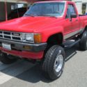 1987 Red Toyota hilux pickup truck thumbnail