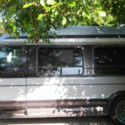 1994 Burgundy and Grey Dodge Ram Van thumbnail