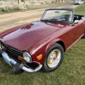 1974 Burgundy Triumph TR-6 thumbnail