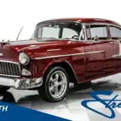 1955 Burgundy Chevrolet Bel Air/150/210 thumbnail