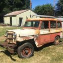 1959 Red Willys Station Wagon thumbnail