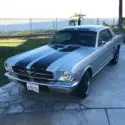 1965 Silver with black stripes Ford Mustang thumbnail